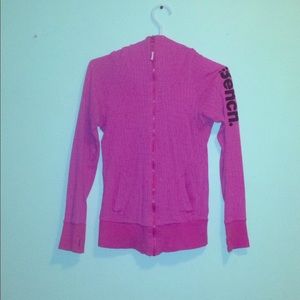Bench Hot Pink Zip-Up Sweater